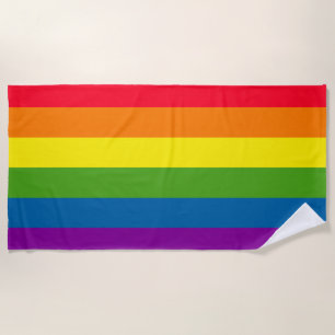 Toalha De Praia Bandeira do arco-íris do orgulho gay de LGBT
