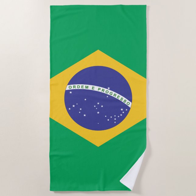 Toalha De Praia bandeira do Brasil (Frente)
