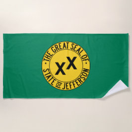 Toalha De Praia Bandeira do Estado americano proposto de Jefferson