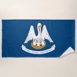 Toalha De Praia Bandeira do Estado da Louisiana