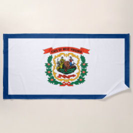 Toalha De Praia Bandeira do Estado da Virgínia Ocidental