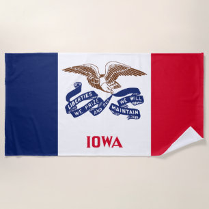 Toalha De Praia Bandeira do Estado de Iowa