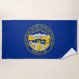 Toalha De Praia Bandeira do Estado de Nebraska