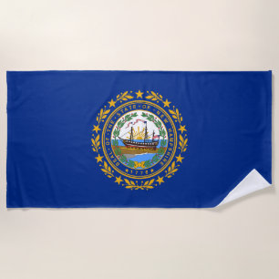 Toalha De Praia Bandeira do Estado de New Hampshire