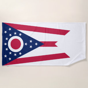 Toalha De Praia Bandeira do Estado de Ohio