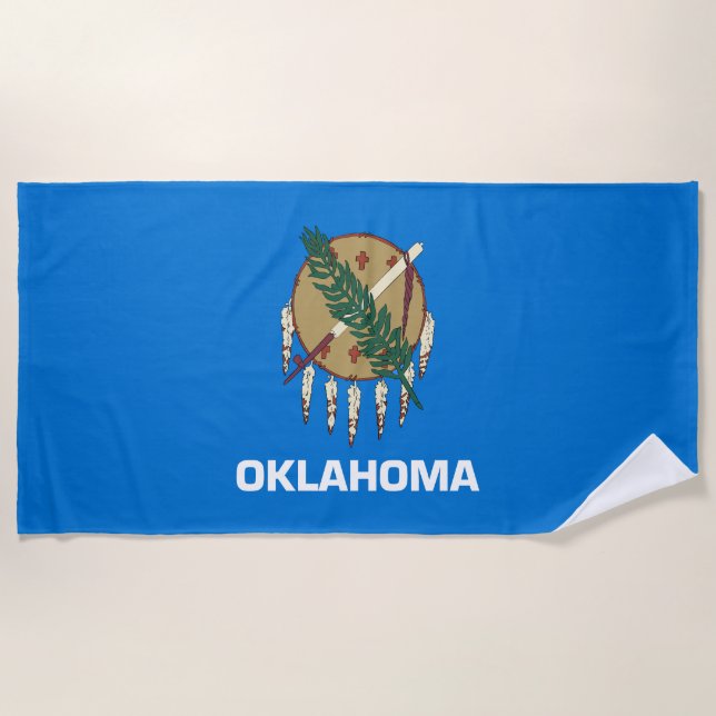 Toalha De Praia Bandeira do Estado de Oklahoma (Frente)