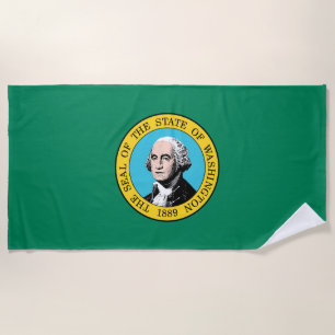 Toalha De Praia Bandeira do Estado de Washington