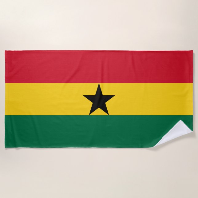 Toalha De Praia Bandeira do Gana (Frente)