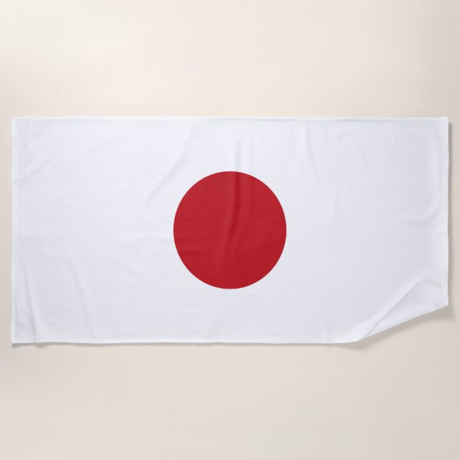 Toalha De Praia Bandeira do Japão (Frente)