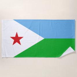 Toalha De Praia Bandeira do Jibuti (nação africana)