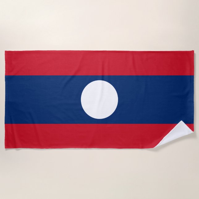 Toalha De Praia Bandeira do Laos (Frente)