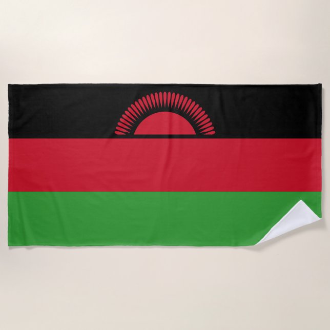Toalha De Praia Bandeira do Malawi (Frente)