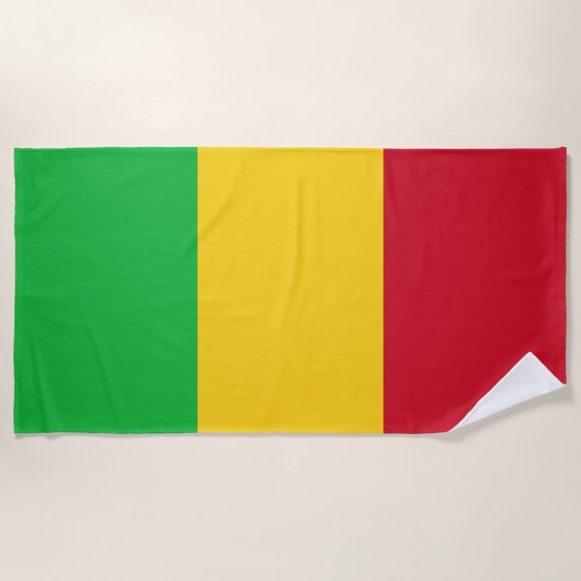 Toalha De Praia Bandeira do Mali (Frente)