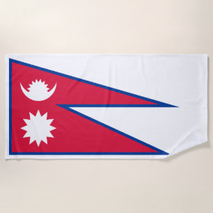 Toalha De Praia Bandeira do Nepal