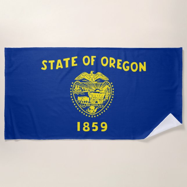 Toalha De Praia Bandeira do Oregon (Frente)
