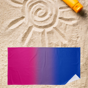 Toalha De Praia Bandeira do Orgulho Bissexual Gradiente - Bandeira
