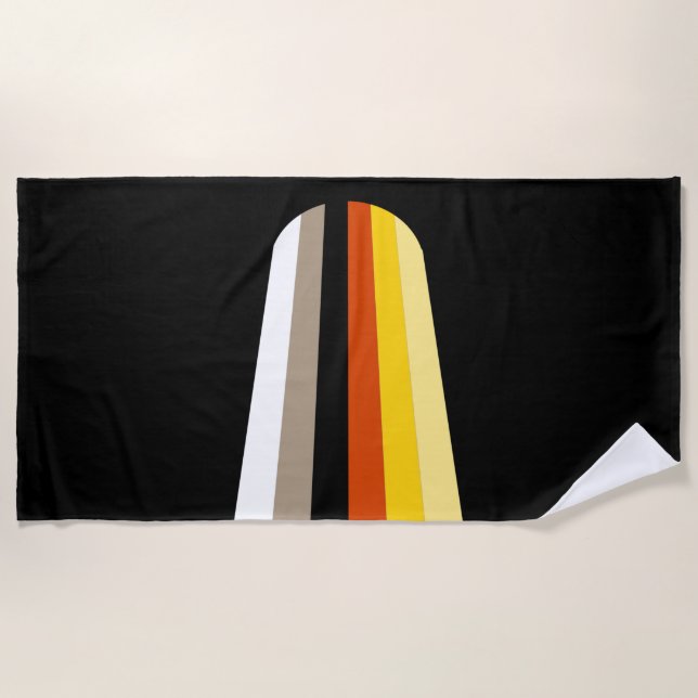 Toalha De Praia Bandeira do Orgulho de Cabelo Longo (Frente)