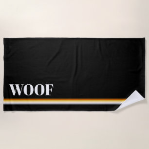 Toalha De Praia Bandeira do Orgulho dos Ursos Elegantes legal Woof