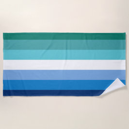 Toalha De Praia Bandeira do Orgulho Gay Masculino (Azul)
