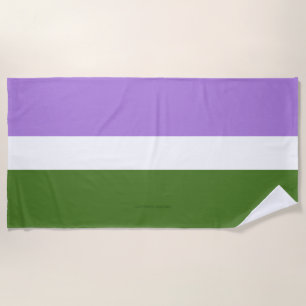 Toalha De Praia Bandeira do orgulho genderqueer SlipperyJoe's lava