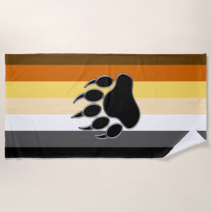 Toalha De Praia bandeira do orgulho urso gay Pata de Urso