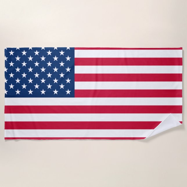 Toalha De Praia Bandeira do United States of America Beach Towel (Frente)