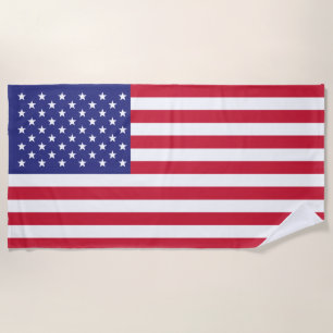 Toalha De Praia Bandeira dos Estados Unidos patriótica da bandeir