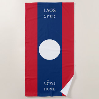 Toalha De Praia Bandeira e Texto do Laos, Início