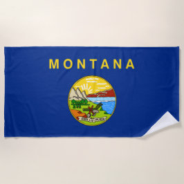 Toalha De Praia Bandeira estatal de Montana