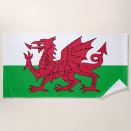 Toalha De Praia Bandeira Galesa (País de Gales) (Dragão Galês)