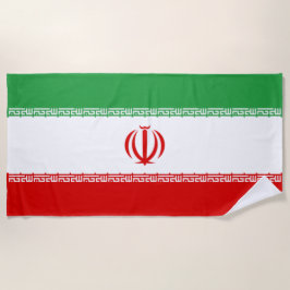 Toalha De Praia Bandeira Iraniana (Irã) (Persa)