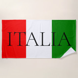 Toalha De Praia Bandeira italiana Large ITALIA Beach Towel