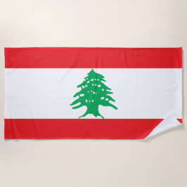 Toalha De Praia Bandeira Libanesa (Bandeira do Líbano)