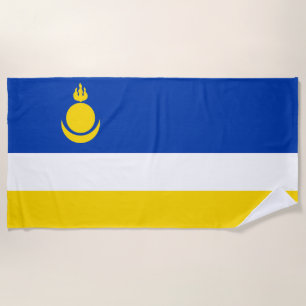 Toalha De Praia Bandeira Patriótica da Buriácia