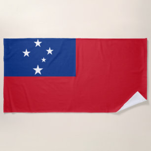 Toalha De Praia Bandeira Patriótica da Ilha de Samoa