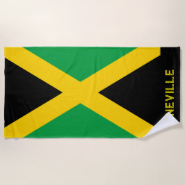 Toalha De Praia Bandeira Patriótica da Jamaica
