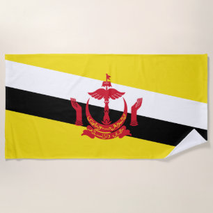Toalha De Praia Bandeira Patriótica de Brunei