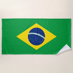 Toalha De Praia Bandeira Patriótica do Brasil