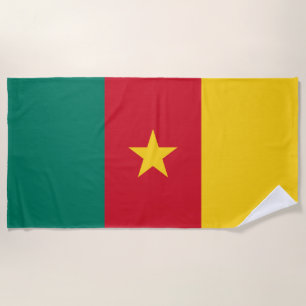 Toalha De Praia Bandeira Patriótica do Camarões