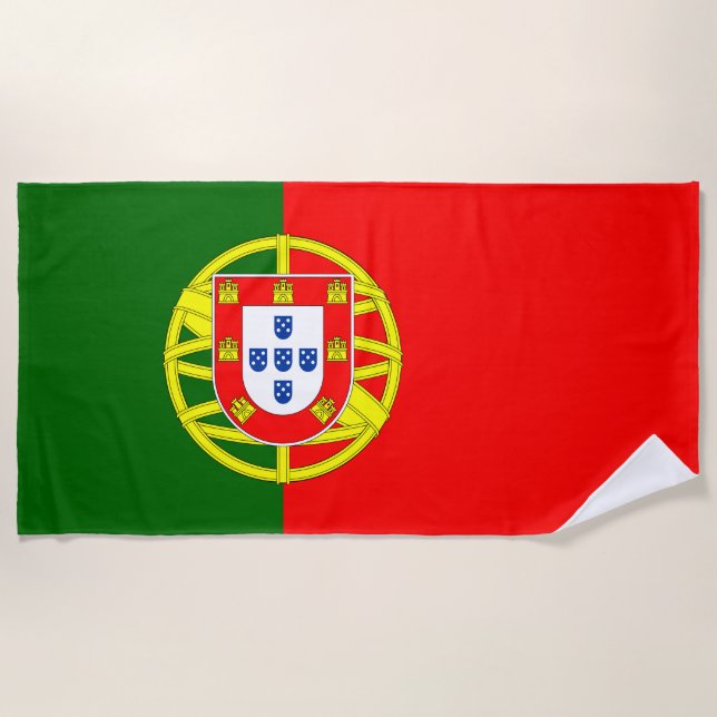 Toalha De Praia Bandeira Portugal Beach Towel (Frente)