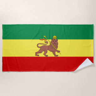 Toalha De Praia Bandeira Rastafariana (Rastafarianismo) (rasta)