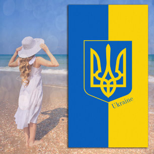 Toalha De Praia Bandeira Ucraniana & Ucrânia Beach Towel