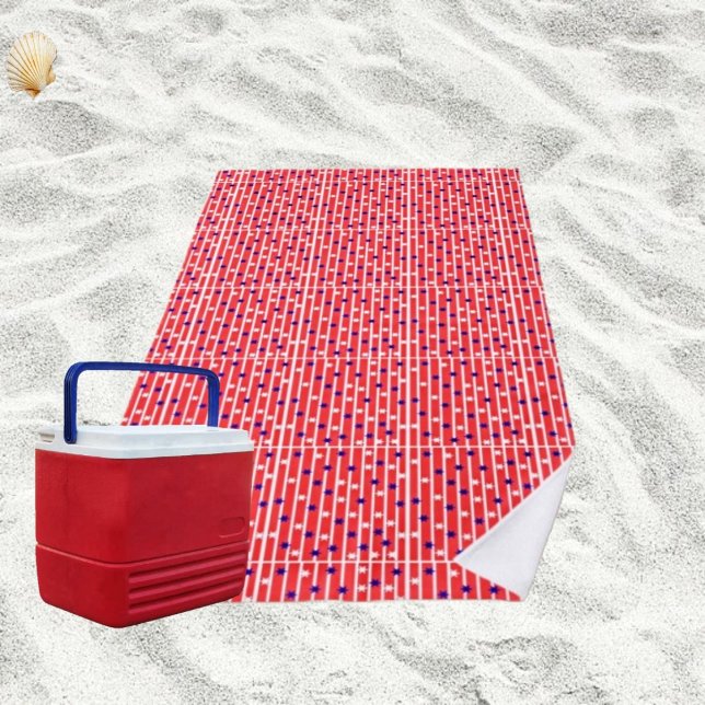 Toalha De Praia Bandeiras (Enjoy July 4th  summer outings, with your Flag Stripes Beach Towel!)