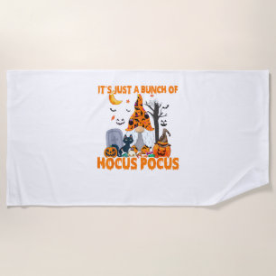 Toalha De Praia Bando de Hocus Pocus Pumpkin Gnomo Bats Assustador