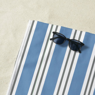 Toalha De Praia Banheiro de praia azul branco cinza costeiro