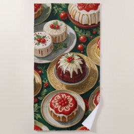 Toalha De Praia Banquete de Yuletide