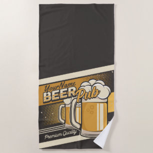 Toalha De Praia Bar de Pub de Cerveja Fria Personalizada Premium