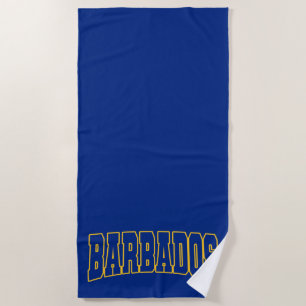 Toalha De Praia Barbados Bajan Flag Caribe Barbadiano
