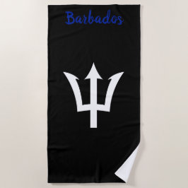 Toalha De Praia Barbados Trident Black Beach Towel