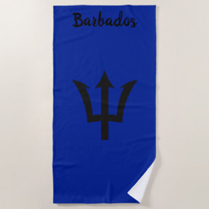 Toalha De Praia Barbados Trident Blue Beach Towel